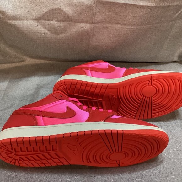 FB9893-600 Nike Air Jordan 1 Low SE Pink Blast Chile Red Sail (Women's) - Picture 8 of 12